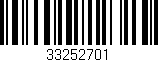 Código de barras (EAN, GTIN, SKU, ISBN): '33252701'