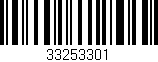 Código de barras (EAN, GTIN, SKU, ISBN): '33253301'