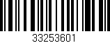 Código de barras (EAN, GTIN, SKU, ISBN): '33253601'