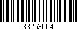 Código de barras (EAN, GTIN, SKU, ISBN): '33253604'