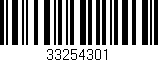 Código de barras (EAN, GTIN, SKU, ISBN): '33254301'