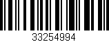 Código de barras (EAN, GTIN, SKU, ISBN): '33254994'