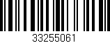 Código de barras (EAN, GTIN, SKU, ISBN): '33255061'