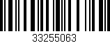 Código de barras (EAN, GTIN, SKU, ISBN): '33255063'