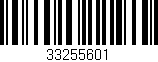 Código de barras (EAN, GTIN, SKU, ISBN): '33255601'