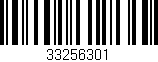 Código de barras (EAN, GTIN, SKU, ISBN): '33256301'
