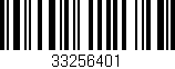 Código de barras (EAN, GTIN, SKU, ISBN): '33256401'