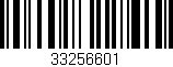 Código de barras (EAN, GTIN, SKU, ISBN): '33256601'
