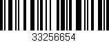 Código de barras (EAN, GTIN, SKU, ISBN): '33256654'