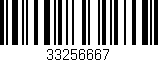 Código de barras (EAN, GTIN, SKU, ISBN): '33256667'