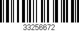 Código de barras (EAN, GTIN, SKU, ISBN): '33256672'