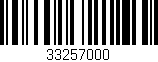 Código de barras (EAN, GTIN, SKU, ISBN): '33257000'