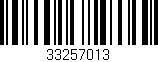 Código de barras (EAN, GTIN, SKU, ISBN): '33257013'