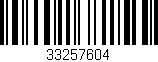 Código de barras (EAN, GTIN, SKU, ISBN): '33257604'
