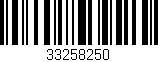 Código de barras (EAN, GTIN, SKU, ISBN): '33258250'