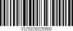 Código de barras (EAN, GTIN, SKU, ISBN): '3325828025668'