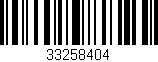 Código de barras (EAN, GTIN, SKU, ISBN): '33258404'