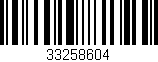 Código de barras (EAN, GTIN, SKU, ISBN): '33258604'