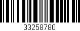 Código de barras (EAN, GTIN, SKU, ISBN): '33258780'
