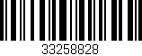 Código de barras (EAN, GTIN, SKU, ISBN): '33258828'