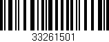 Código de barras (EAN, GTIN, SKU, ISBN): '33261501'