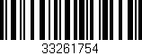 Código de barras (EAN, GTIN, SKU, ISBN): '33261754'