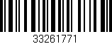 Código de barras (EAN, GTIN, SKU, ISBN): '33261771'