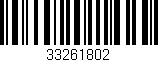 Código de barras (EAN, GTIN, SKU, ISBN): '33261802'