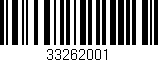 Código de barras (EAN, GTIN, SKU, ISBN): '33262001'