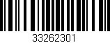 Código de barras (EAN, GTIN, SKU, ISBN): '33262301'