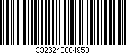 Código de barras (EAN, GTIN, SKU, ISBN): '3326240004958'