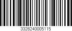 Código de barras (EAN, GTIN, SKU, ISBN): '3326240005115'