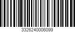 Código de barras (EAN, GTIN, SKU, ISBN): '3326240006099'