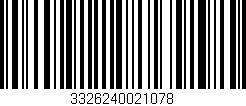 Código de barras (EAN, GTIN, SKU, ISBN): '3326240021078'
