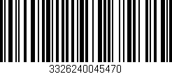 Código de barras (EAN, GTIN, SKU, ISBN): '3326240045470'