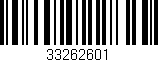 Código de barras (EAN, GTIN, SKU, ISBN): '33262601'