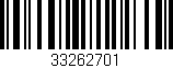 Código de barras (EAN, GTIN, SKU, ISBN): '33262701'