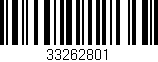 Código de barras (EAN, GTIN, SKU, ISBN): '33262801'