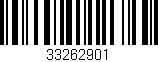 Código de barras (EAN, GTIN, SKU, ISBN): '33262901'