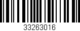 Código de barras (EAN, GTIN, SKU, ISBN): '33263016'