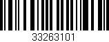 Código de barras (EAN, GTIN, SKU, ISBN): '33263101'