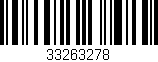 Código de barras (EAN, GTIN, SKU, ISBN): '33263278'