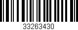 Código de barras (EAN, GTIN, SKU, ISBN): '33263430'