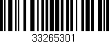 Código de barras (EAN, GTIN, SKU, ISBN): '33265301'
