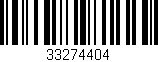 Código de barras (EAN, GTIN, SKU, ISBN): '33274404'