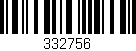 Código de barras (EAN, GTIN, SKU, ISBN): '332756'