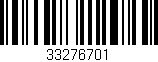 Código de barras (EAN, GTIN, SKU, ISBN): '33276701'