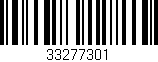 Código de barras (EAN, GTIN, SKU, ISBN): '33277301'