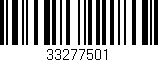 Código de barras (EAN, GTIN, SKU, ISBN): '33277501'