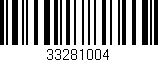 Código de barras (EAN, GTIN, SKU, ISBN): '33281004'